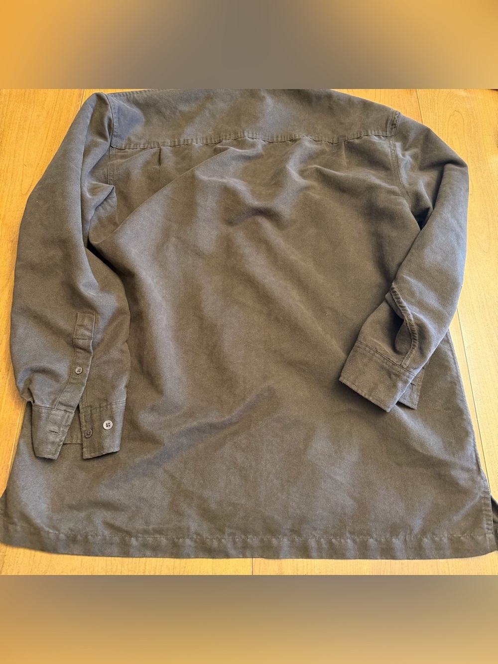 Men's Chocolate Brown Bruno Suede MF Button-Up | L - Picture 5 of 7